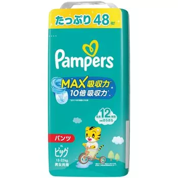 Большие подгузники Pampers Smooth MAX Absorbing 48 шт. [размер трусиков] Подгузники, уход, (12~22 кг),