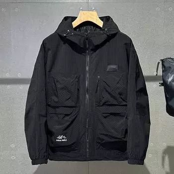 Большие размеры 5XL-12XL, куртки оверсайз для мужчин, модный мужской плащ с несколькими карманами, верхняя одежда с длинными рукавами 10XL зелёный
