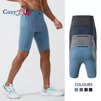 Большие размеры Cozy Up мужские компрессионные шорты для бега S чёрный