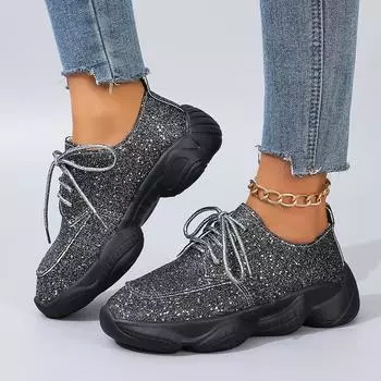 Большие размеры европейской платформы Station Dad Shoes женские 24 с круглым носком модные и удобные повседневные спортивные туфли на шнуровке 36 белый