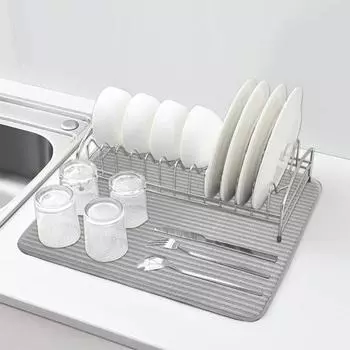 Большой коврик для сушки посуды, ультратолстые нескользящие супервпитывающие кухонные подушечки для сушки посуды S
