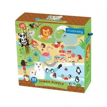 Большой пазл Mud Puppy Zoo, 1, лучший пазл для малышей в Корее