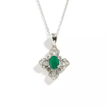 Bolaijewelry драгоценный натуральный изумруд серебро элегантный дизайн кулон ожерелье для женщин друзья фестиваль помолвка роскошный подарок m зелёный