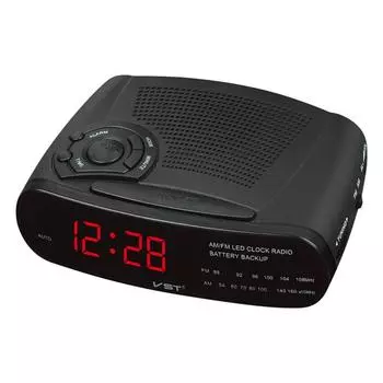 BOLU-радио-будильник с цифровым светодиодным дисплеем AM/FM, функцией повтора сигнала и функцией резервного питания от батареи красный