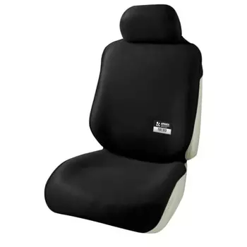 BONFORM Seat Cover Finedeo Light/Regular Car Front 1 Piece Deodorizing/Antibacterial Easy Installation Washable Front-1 Black 4023-10BK