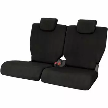 BONFORM Seat Cover, Skinny Knit, Light Car, Fully Washable, Water Repellent Material, Rear Seat Belt Compatible, Stretch Fabric, Keiryabunkatsu, Black