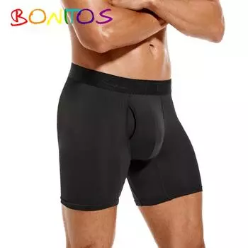 BONITOS 1 шт. мужские трусы-боксеры, удобные мужские трусы M чёрный