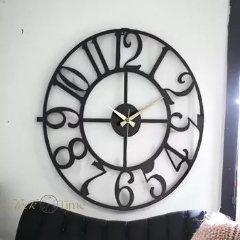 Bonni Металлические Черные Декоративные Настенные Часы 41X41см