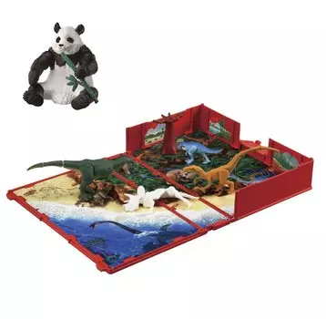 bonus Ania Ania Illustrated Book First Dinosaur Land Strongman Set Giant Panda included [Manufacturer included] (sitting pose)