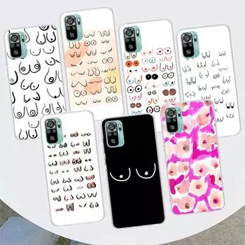 Boobs Art Print Phone Case For Xiaomi Redmi 10 10C 10A 9T 9C 9A 9 Prime 8 8A 7 7A 6 6A K20 K30 K40 Pro S2 Fundas Cover Redmi 10