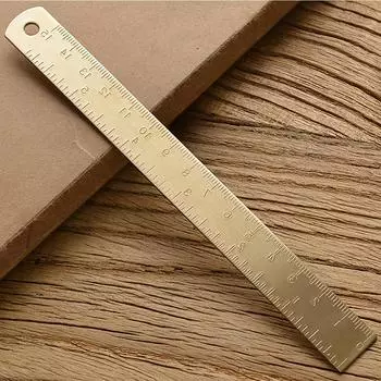 Bookmark Stationery for School Office Learning Measuring Ruler Brass Straight Ruler Drawing Ruler