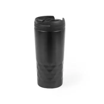 Boomug Diamond Patterned Mug , Black, Watertight, Stainless Steel, Diamond Patterned Flask