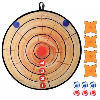 Boono Dart Ball Игрушка Мишень Игра Дартс Доска Игровое Оборудование Липучка Мяч Лог (71см + Сюрикен)