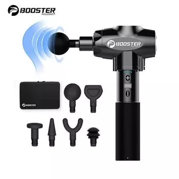 Booster E Массажный пистолет Массажер для глубоких тканей Терапия Стимуляция мышц тела Облегчение боли для EMS Релаксация боли Фитнес Формирование