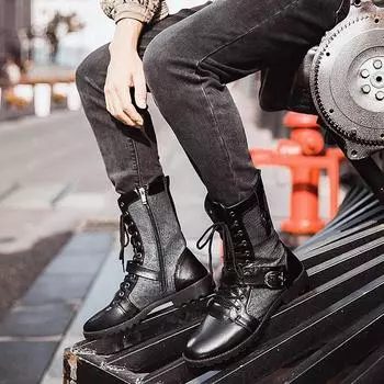 Boots for Men Winter Leather Warm Waterproof Trendy 2025 Man Shoes Fashion Designer Low Price Non Slip Comfortable Vintage Offer 39