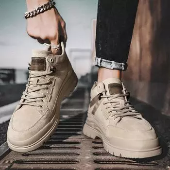 boots men s casual tooling canvas fashion shoes comfortable breathable increase factory wholesale 40