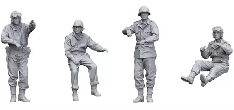 Border Model WW2 Tank Crew Resin Kit BR007 1/35 U.S (person)