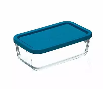 Bormioli Frigoverre J600302 - Rectangular Container 21x13 cm. Frigove Blue