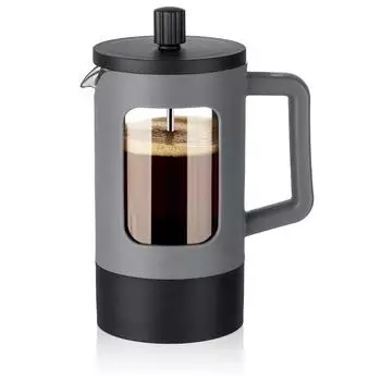 Borosilicate Glass French Press Coffee Maker 600ml Tea Maker Tea Coffee Brewer for Making Coffee 600ml чёрный/серый