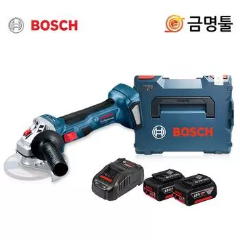 Bosch GWS18V 7 Зарядная шлифовальная машина 18 В 5,0 Ач, 2 шт., 4-дюймовый двигатель BL, шлифовка пола, резка стали