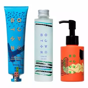 BOTCHAN BASIC CARE SET Базовый набор для ухода за лицом лосьон для умывания эмульсия набор из 3 предметов & & (ботчан)