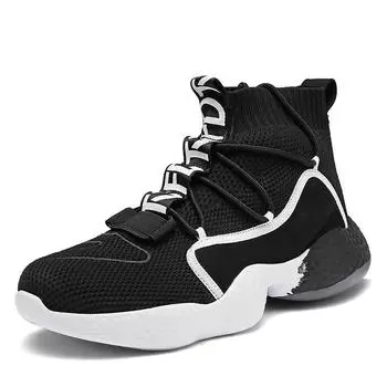Ботинки Boundary Socks Мужские Pinduoduo Outdoor Весна и Осень Высокие спортивные туфли с высоким берцем 39