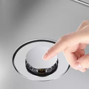 Bounce Core Dishwashing Basin Filter Hair Catcher Rapid Drainage Pop-up Sink Drain Anti-clog Stainless Steel Sink Drain Plug