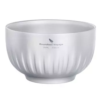 Boundless Voyage Titanium Hollow Double Titanium Double For Ramen Rice Rice Heat Titanium Camping Storage Bag Included Bowl, Structure, Bowl, 500ml,
