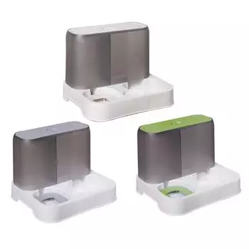 Bowl Bowls Dish Set Treat Water Dispenser Container серый