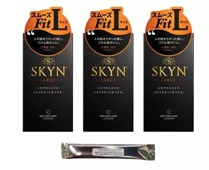 коробка SKYN Original IR презерватив большой размер L 10 штук с лосьоном-стиком [3 набора]