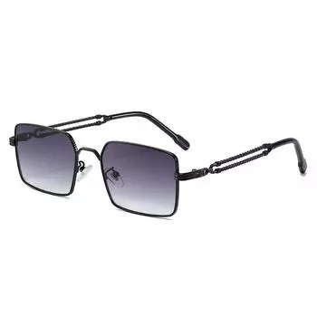 Box Sunglasses Men S Trend Street Shooting Metal Sunglasses Women S Personalized Glasses regular