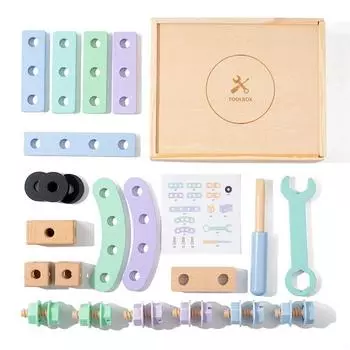 Box Tool Kids Wooden Screwdriver Set Educational Toy For Early Learning Gift