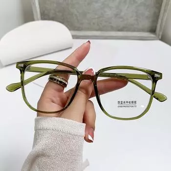 Box Tr Retro Glasses Frame, Anti-Blue Light Frame, Flat Light Myopia Glasses For Men And Women 7165