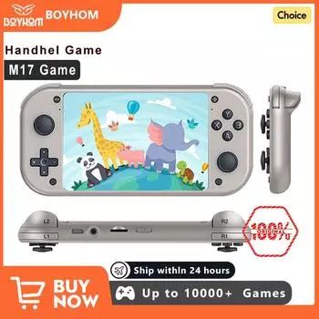 BOYHOM M17 Ретро портативная игровая консоль с открытым исходным кодом Linux-система 4,3-дюймовый IPS-экран портативный карманный видеоплеер для PSP