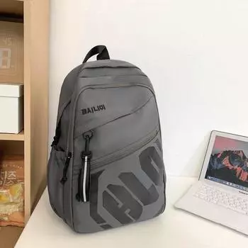 Boys Junior High School Students 2025 New Arrival Good-looking Spine Protection Burden Reduction Large Capacity Handsome Strong Durable Waterproof Dark gray