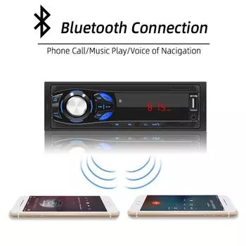 BQCC Автомобильный стереоплеер FM-радио 1 din MP3-плеер Цифровое Bluetooth-радио для автомобиля Стерео Аудио Музыка USB/SD с входом AUX на панели приборов