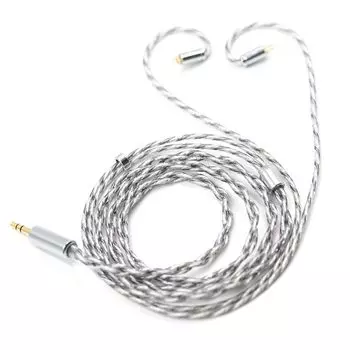 BQEYZ Wind Wiring оригинальный кабель для наушников 2Pin съемный OCC монокристаллический медный посеребренный серебряный кабель для обновления улучшенное качество звука высокое серебряный