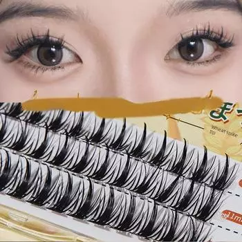 BQI Natural Thick Wheat Ear Spire False Eyelashes - Clustered for Novices