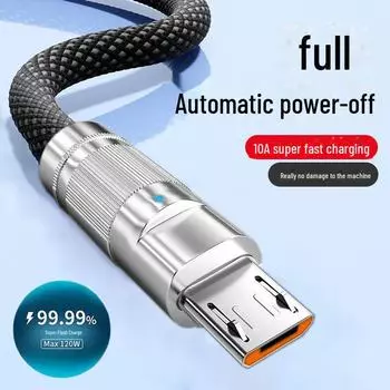 Braided 120W Super Fast Charging USB-C Cable for Apple, Huawei, and Android (6A) 1 meter