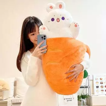 Braised Snapper Cat Pillow Doll Carrot Rabbit Doll Bone Dog Plush Toy shell 80cm doll 60cm