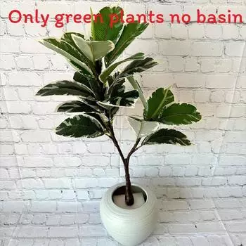 Brasiliensis Hevea Artificial Leaf With Lush Foliage For Photography Prop Decor