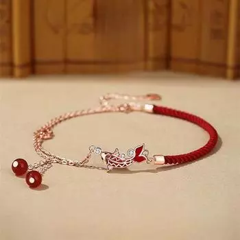 Браслет Ashore Koi Red Rope из стерлингового серебра 925 пробы с надписью «All-Match» на год рождения