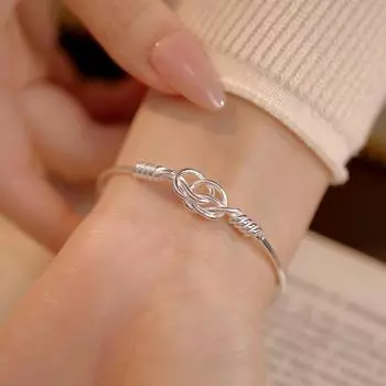 Браслет Banyan Tree S925 Silver Geometric Knot - женский ретро-открытый подарок BAS2973 серебряный