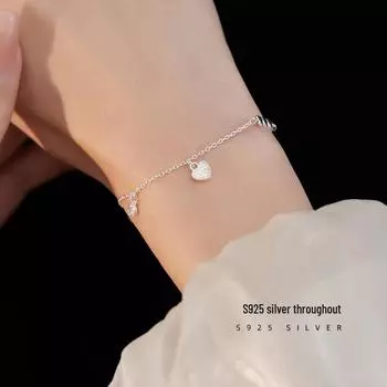 Браслет Banyan Tree S925 Silver Glossy Heart - модный женский уникальный дизайн BRS331 серебряный