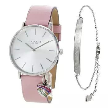 Браслет-цепочка для часов, комплект из 2 предметов, кожаный ремень PERRY Pink Leather 14000074 [Coach] и женский [Товар]