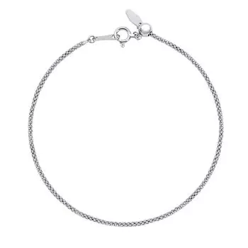 Браслет-цепочка Платина PT850 Mulberry Chain Ширина 18 см [Lara Christie] Женская 1,4 мм lb97-0012-pt платиновый