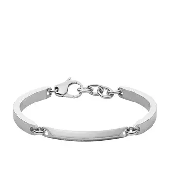 Браслет Diesel Silver из нержавеющей стали One Stainless No для мужчин (МодельDX1172040), Размер, сталь, камни.