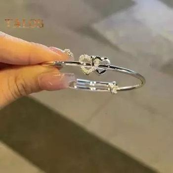 Браслет из бисера с бантом, колокольчиком-бабочкой и сердечком, регулируемый браслет на запястье, ювелирный подарок для понедельника, жены, дочки, девушки, женщины B