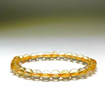 Браслет из цитрина, браслет из бисера с цитриновым камнем 4mm