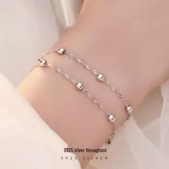 Браслет из двухслойного круглого бисера Banyan Tree S925 Silver - Женский модный ювелирный подарок BRS329 золотой